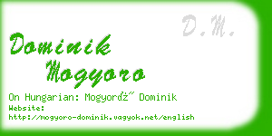 dominik mogyoro business card